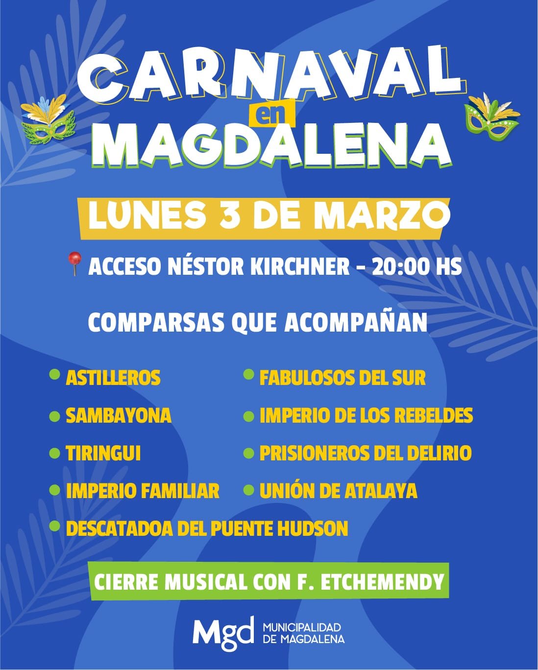 Magdalena se llena de carnaval este lunes y martes